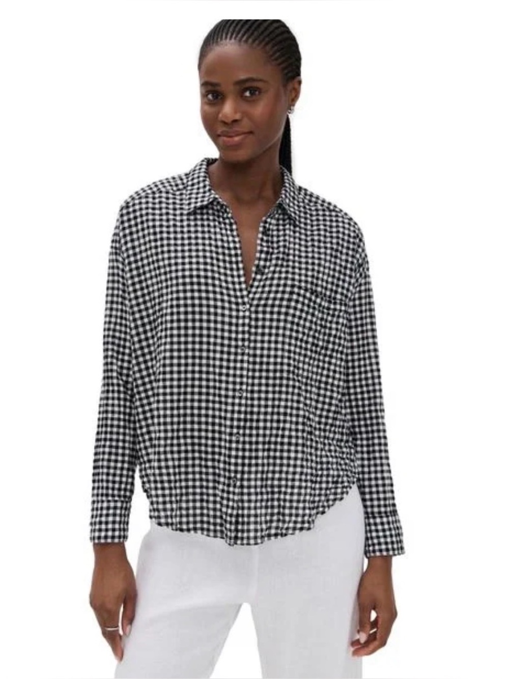 Xirena Jordy Shirt - Black and White Gingham